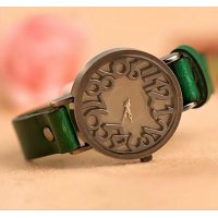 W3865 - Vintage Cowhide Leather Strap Watch